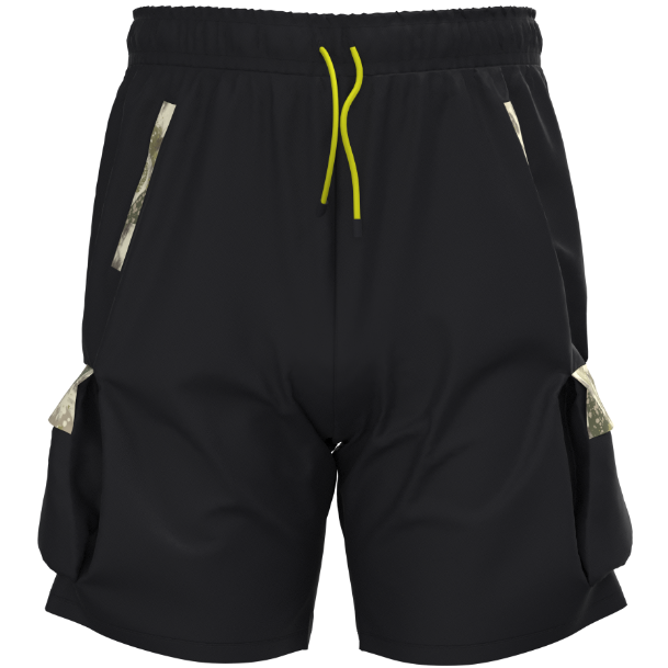 Nylon Cargo Shorts (Black)