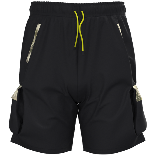 Nylon Cargo Shorts (Black)