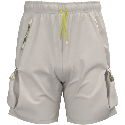 Nylon Cargo Shorts (Khaki)