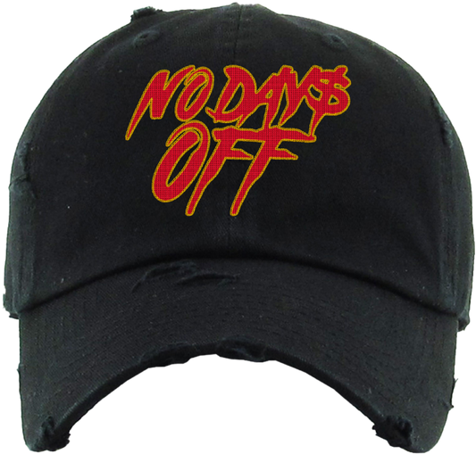 No Days Off 2 Tone Dad Cap - Black