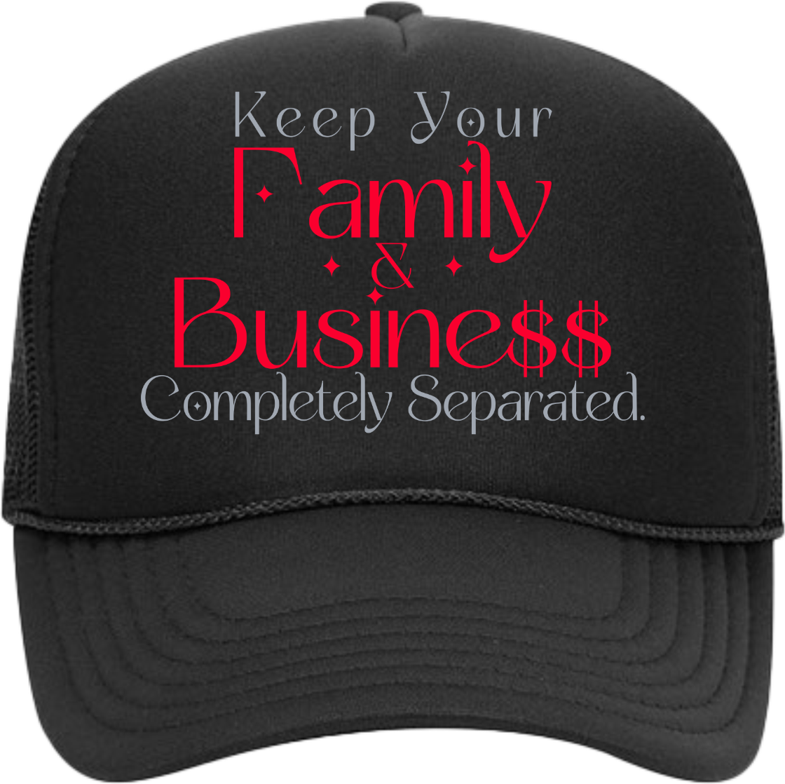 Family and Business Trucker Cap - Black