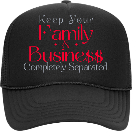 Family and Business Trucker Cap - Black