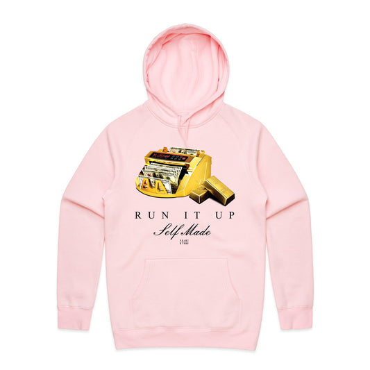 Run It Up Gold Counter Hoodie - Pale Pink