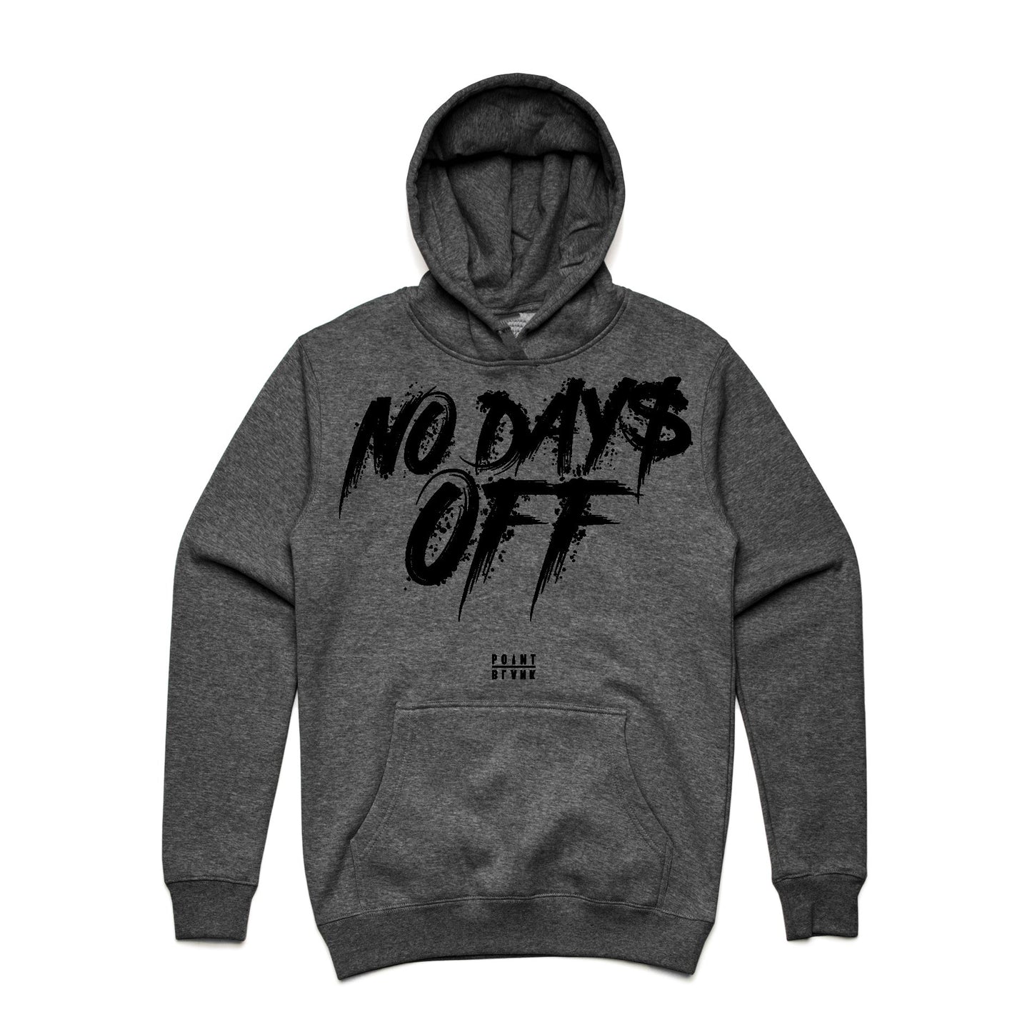 No Days Off Hoodie - Charcoal / Black