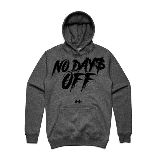 No Days Off Hoodie - Charcoal / Black