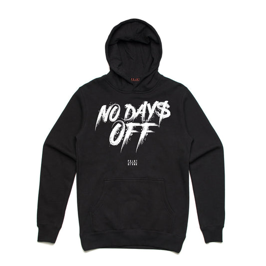 No Days Off Hoodie - Black / White