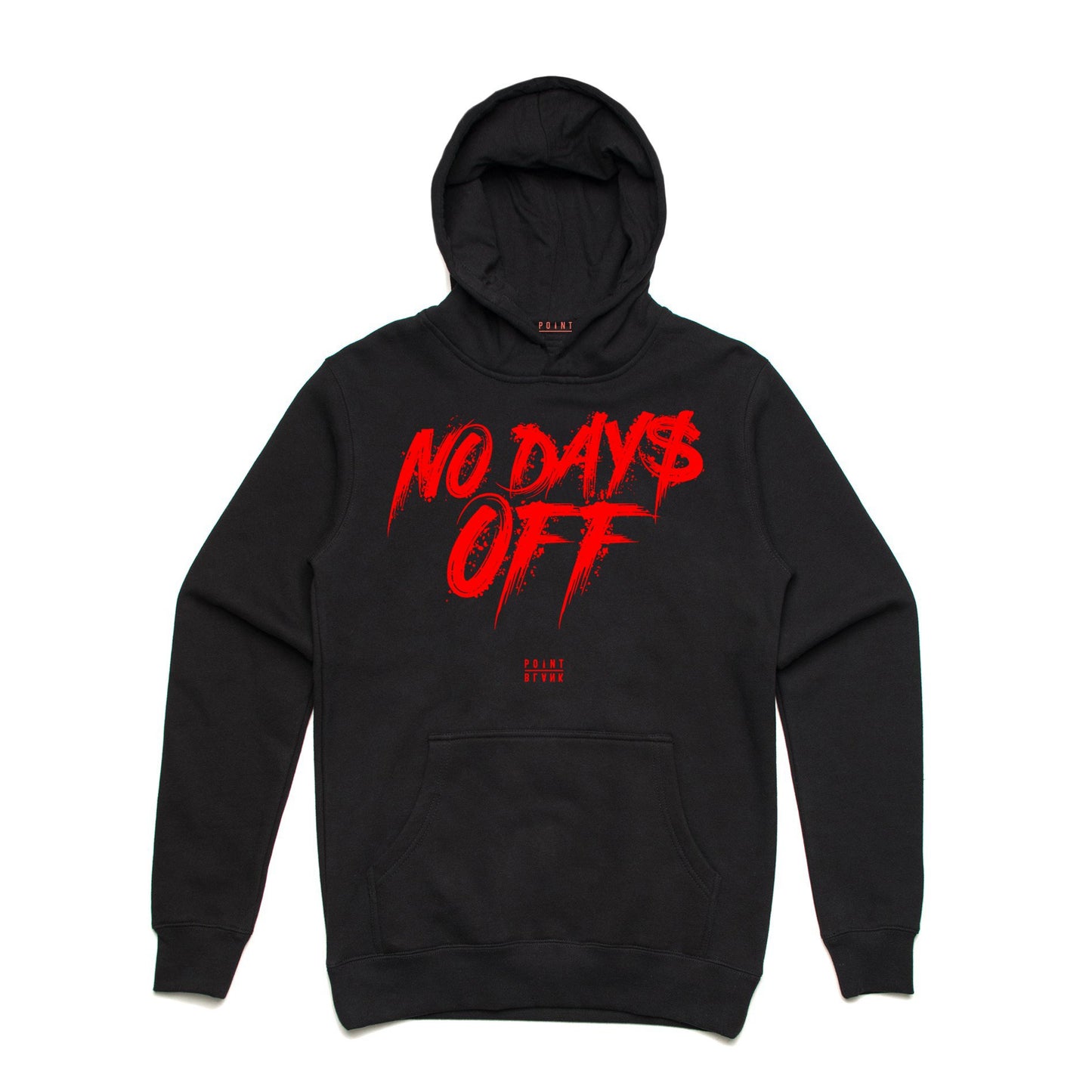 No Days Off Hoodie - Black / Red