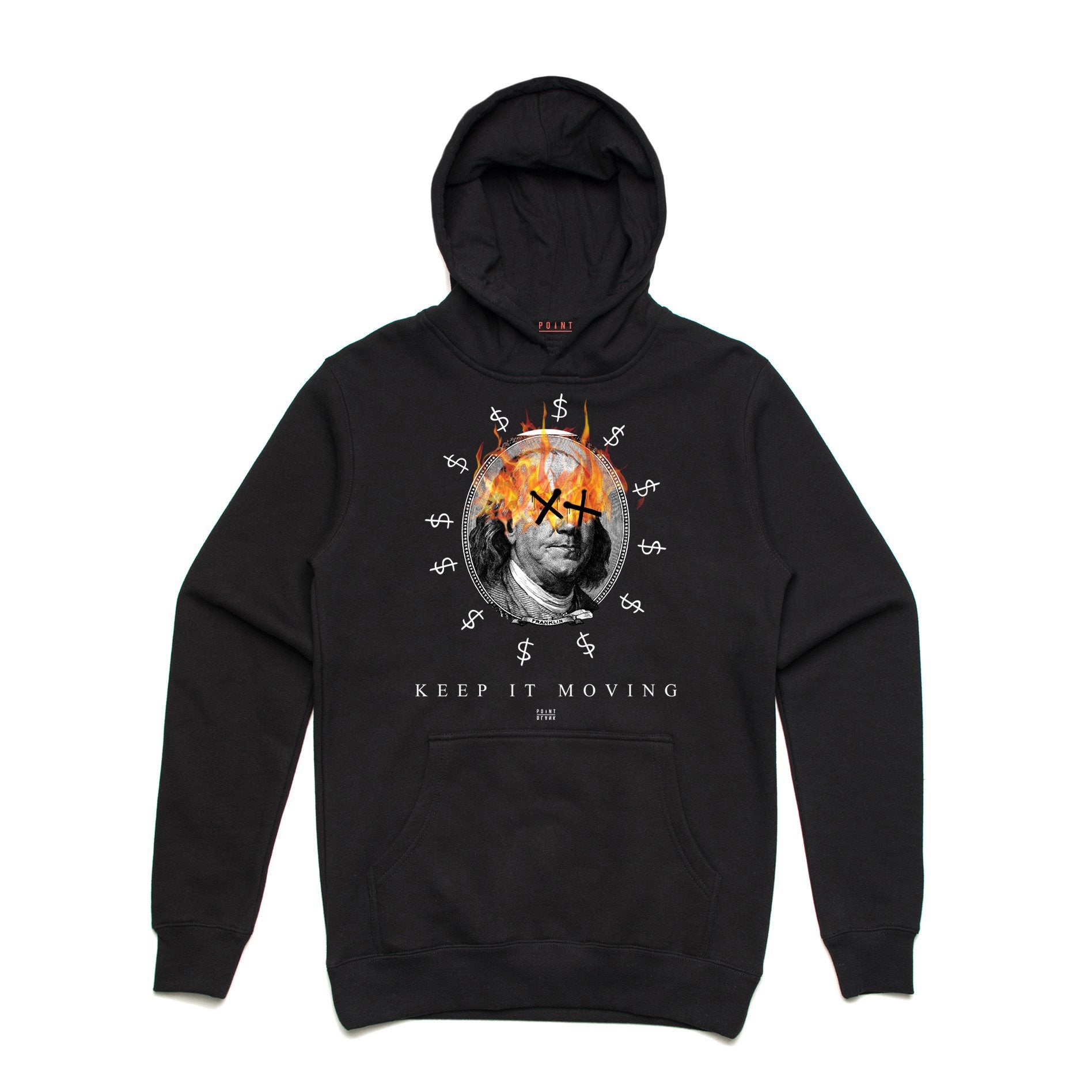 Keep It Moving Benjamin Hoodie - Black – pointblankclothing