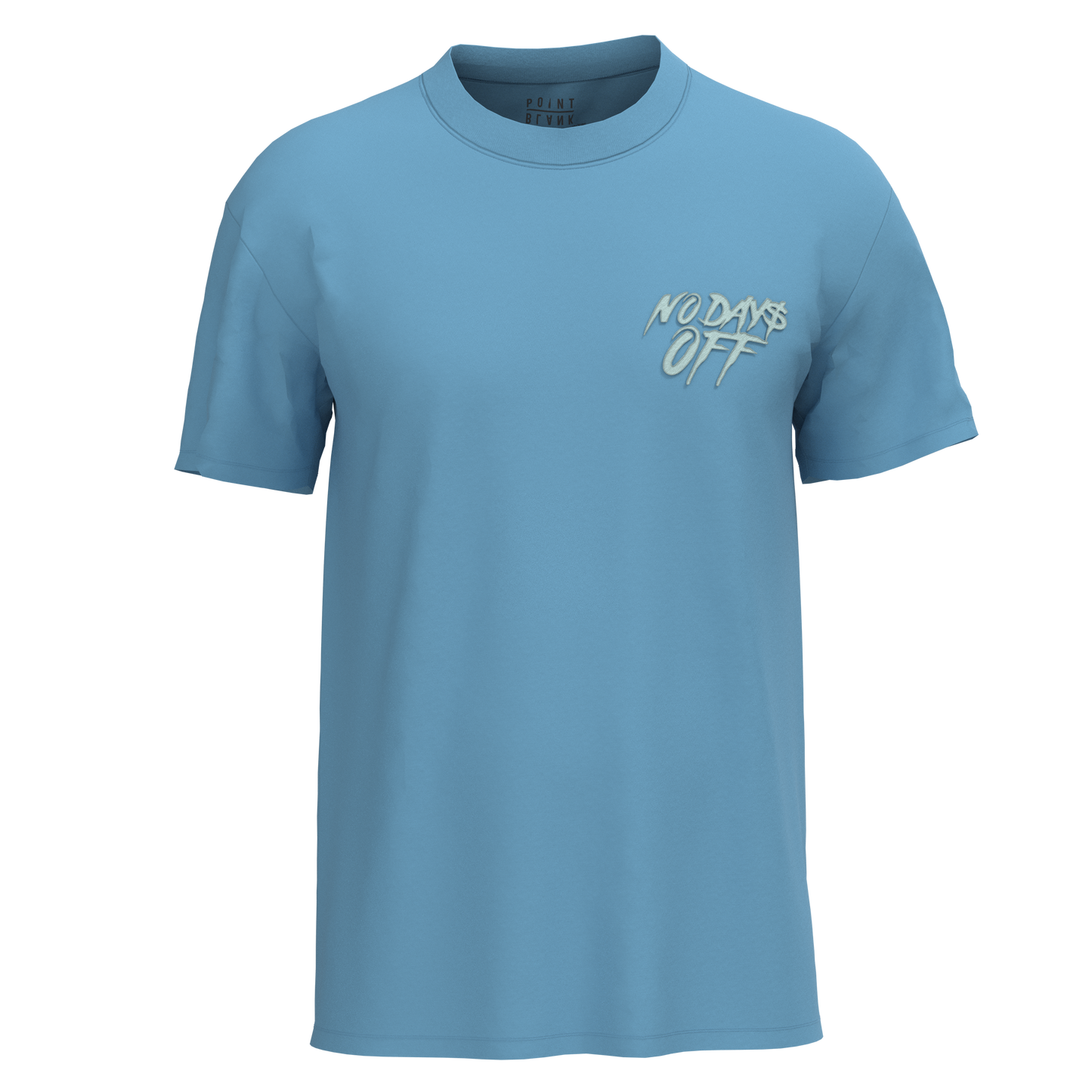 No Days Off Chest Embro T-Shirt - Carolina Blue