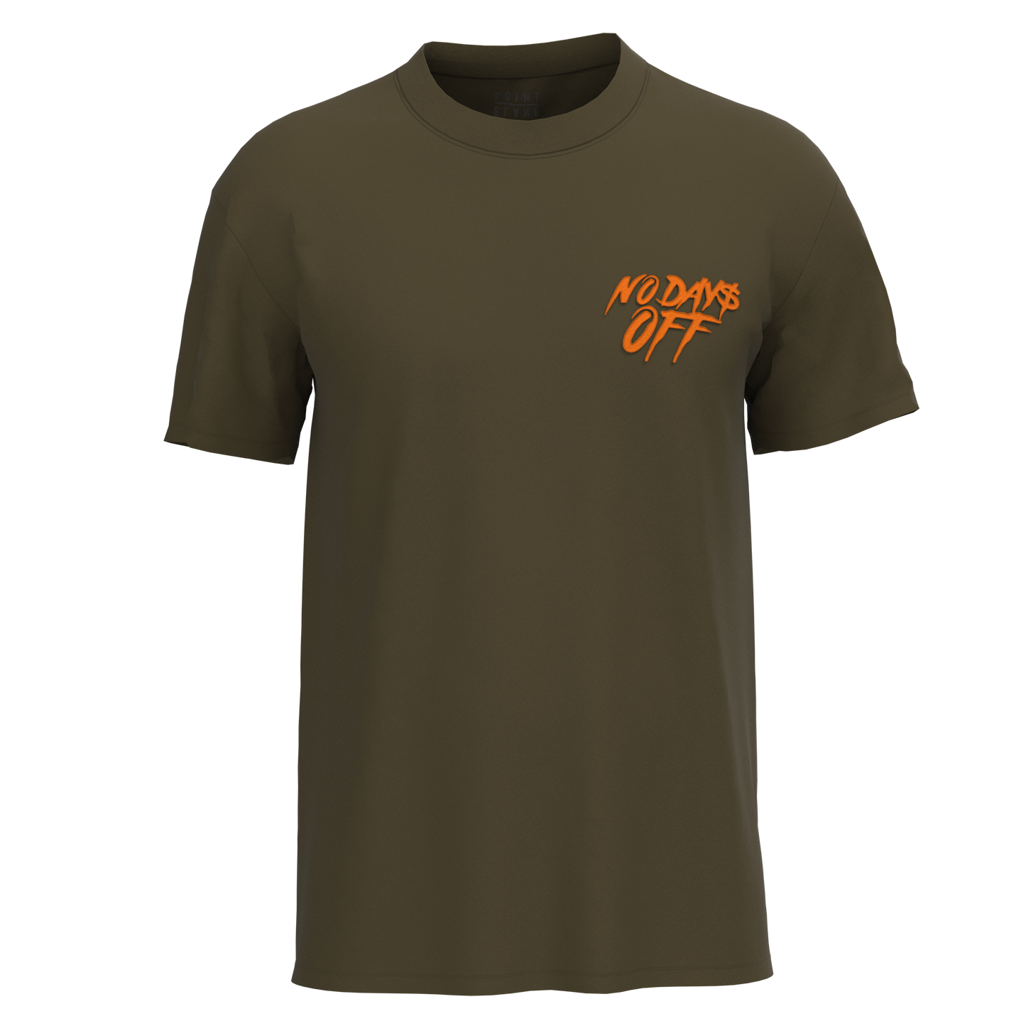 No Days Off Chest Embro T-Shirt - Olive