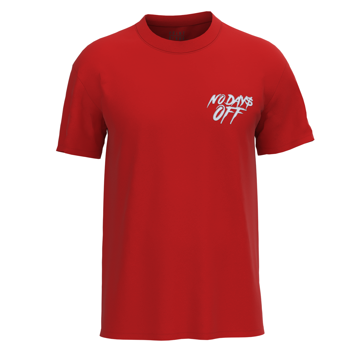 No Days Off Chest Embro T-Shirt - Red