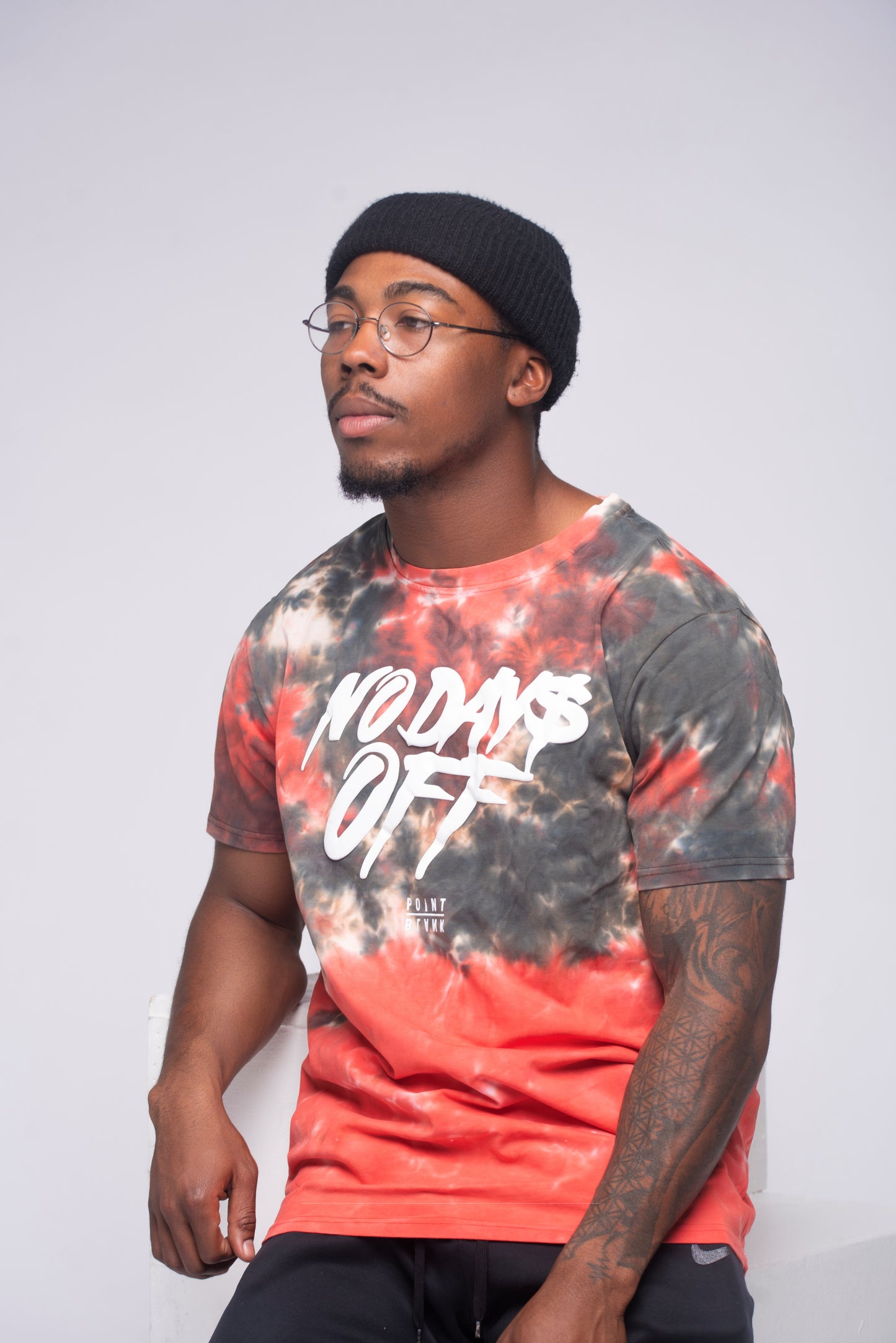 No Days Off Tie Dye T-Shirt - Red